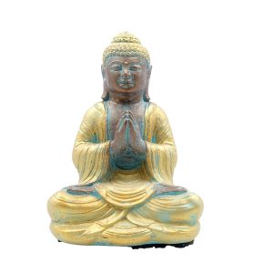Budda "Namaskara Mudra" in Sandstone cm.14x13 h.cm.20